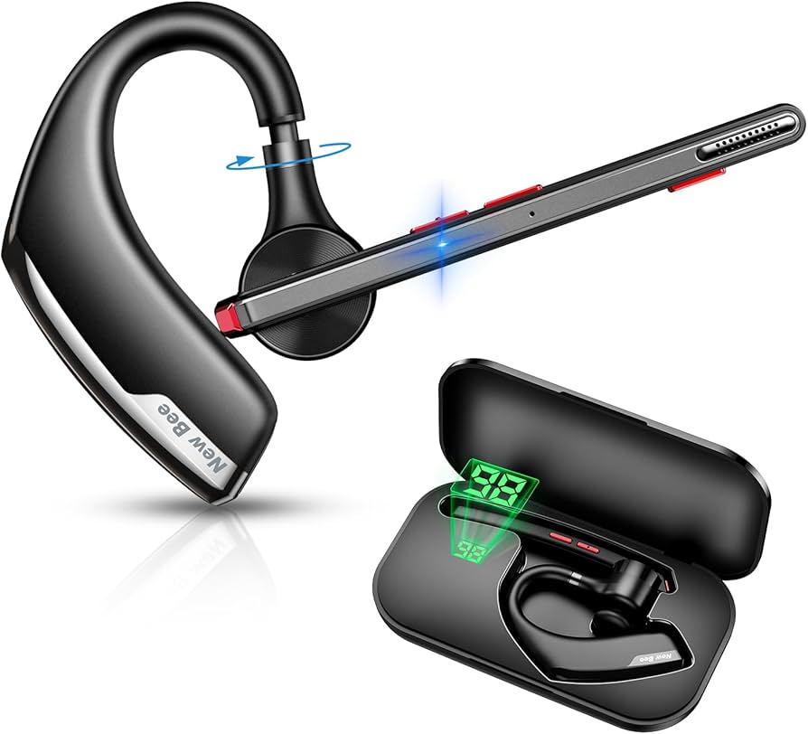 新しいワイヤレスBluetoothヘッドセット イヤホン ブラック Amazon.co.jp: New Bee Bluetoothヘッドセット 片耳 Bluetoothイヤホン