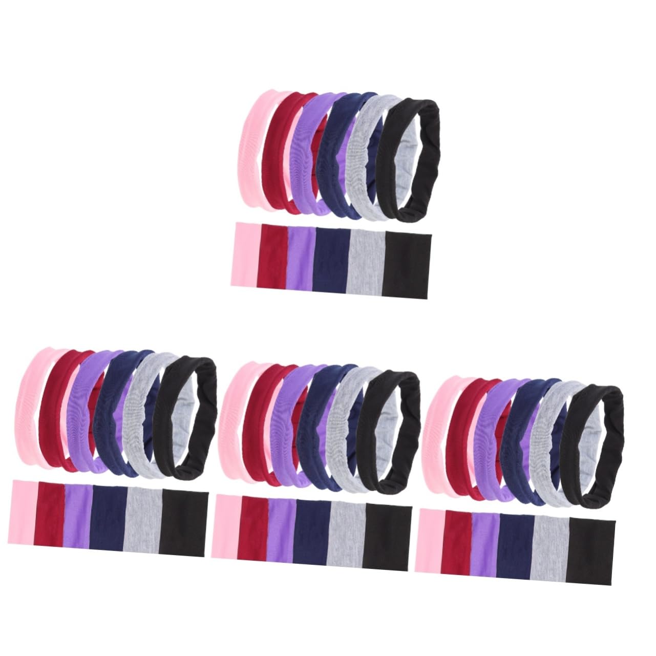 BESPORTBLE 30 Pièces Bandeau De Sport en Cours D'Exécution Bandeau De Cheveux De Sport Élastique Maquillage Bandeaux Yoga Enveloppe De Cheveux Bandeau De Cheveux De Salon Douche