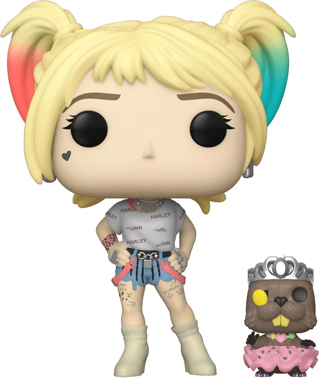 POP Birds of Prey - Harley Quinn with Beaver Funko ! Vinyl Figure (Bundled with Compatible Box Protector Case), Multicolored, 3.75 inches