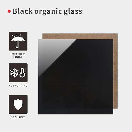 Láminas de Acrílico Negro, 4 Paquetes 30x30x0.3 cm, Opaco Brillante miniatura 6