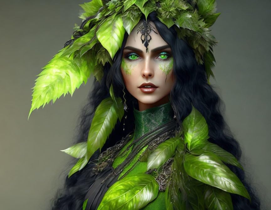 Sorcière verte affiches sur toile 58x90cm pour habiller un mur vide