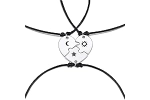 Matching Puzzle Heart Bracelets for 3: Unbreakable Bond, Endless Love