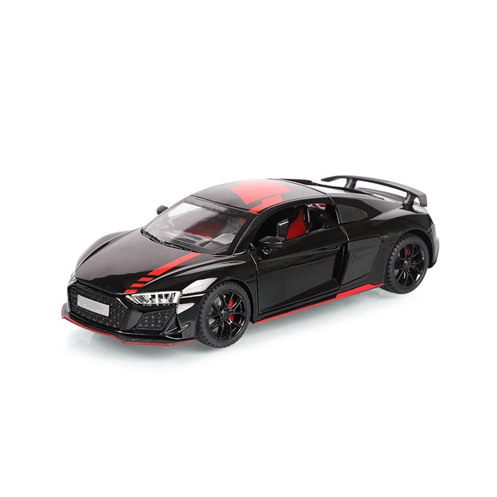 MOCALUX Scale Die-Cast Model Car 1:24 For Audi R8 Alloy Sports Car Model Diecast Metal Collections(Black)