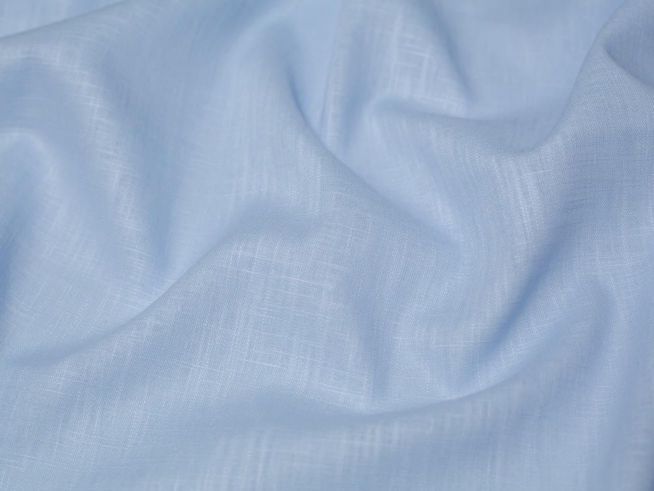 Minerva Textured 100% Ramie Linen Sky Blue - per metre