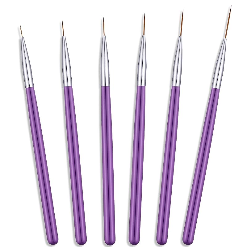 Maitys Conjunto com 6 Pincéis para Delineador com Ponta Fina, Vivid Style
