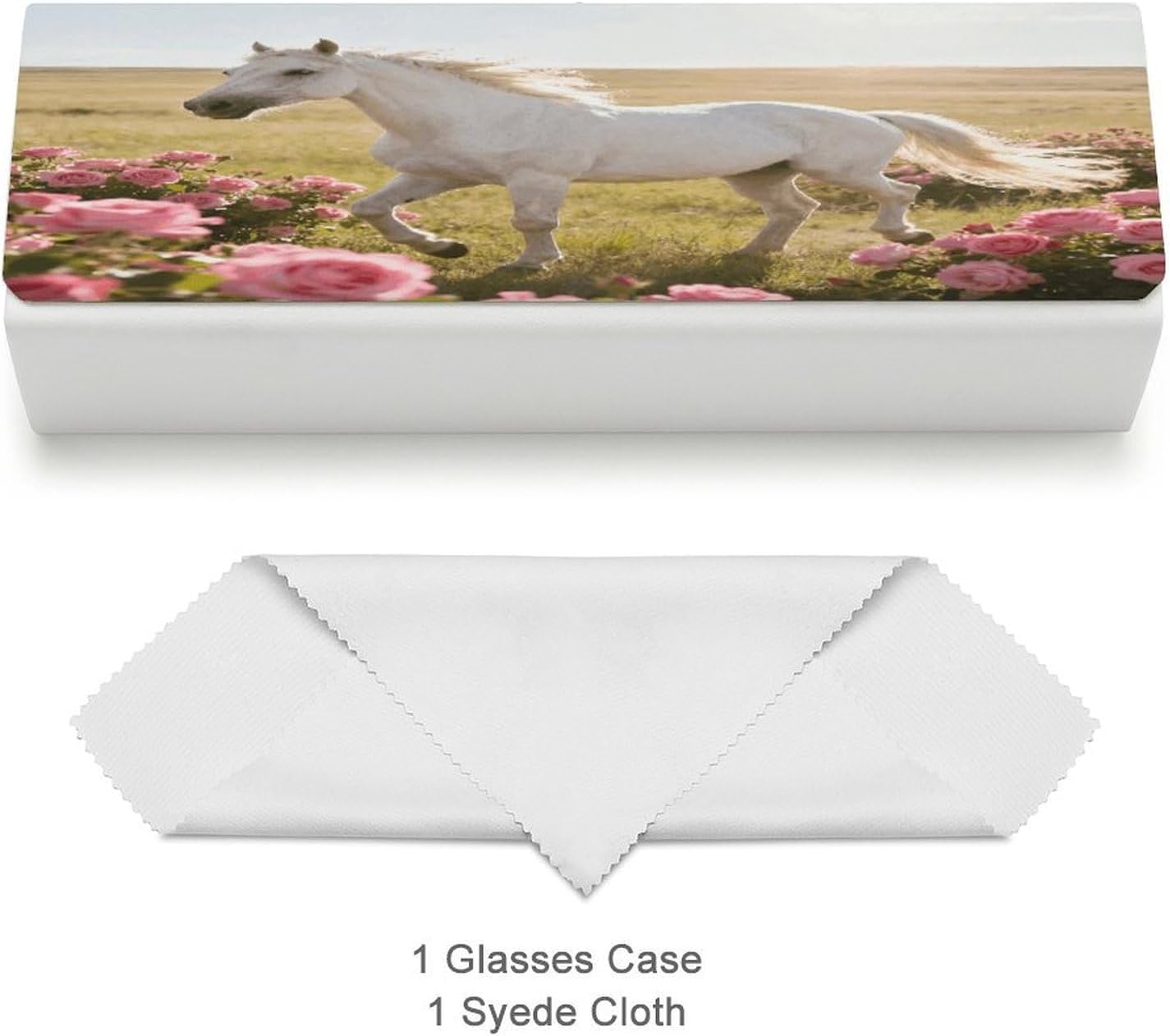 Leather Hard Shell Glasses Case, Portable Travel Sunglasses Case image 3