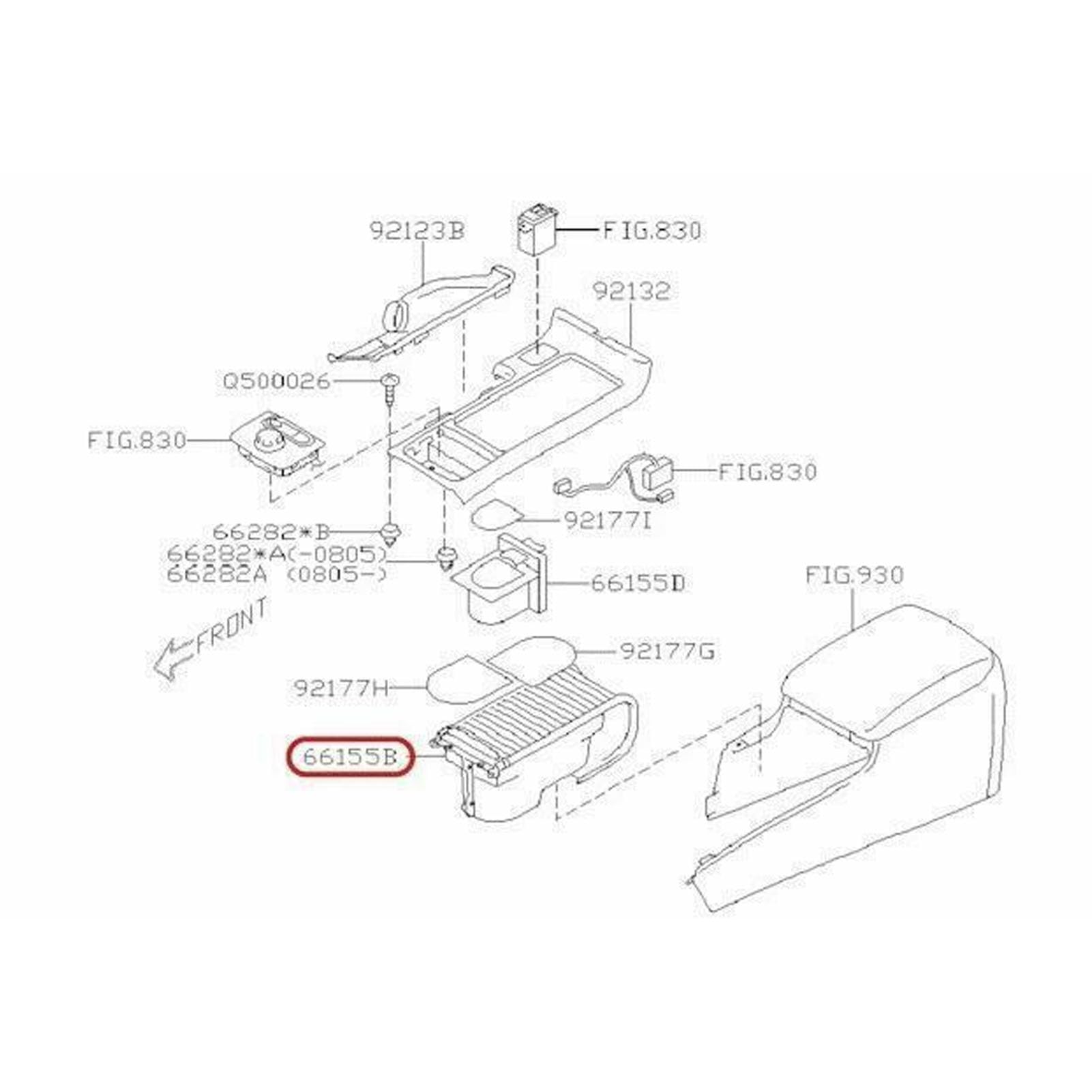 Porte-gobelet de Console Centrale Avant de Remplacement pour Impreza, 66155AG100JC Porte-gobelet Avant Anti-déversement, Haute stabilité pour Tasses et Bouteilles d'eau,
