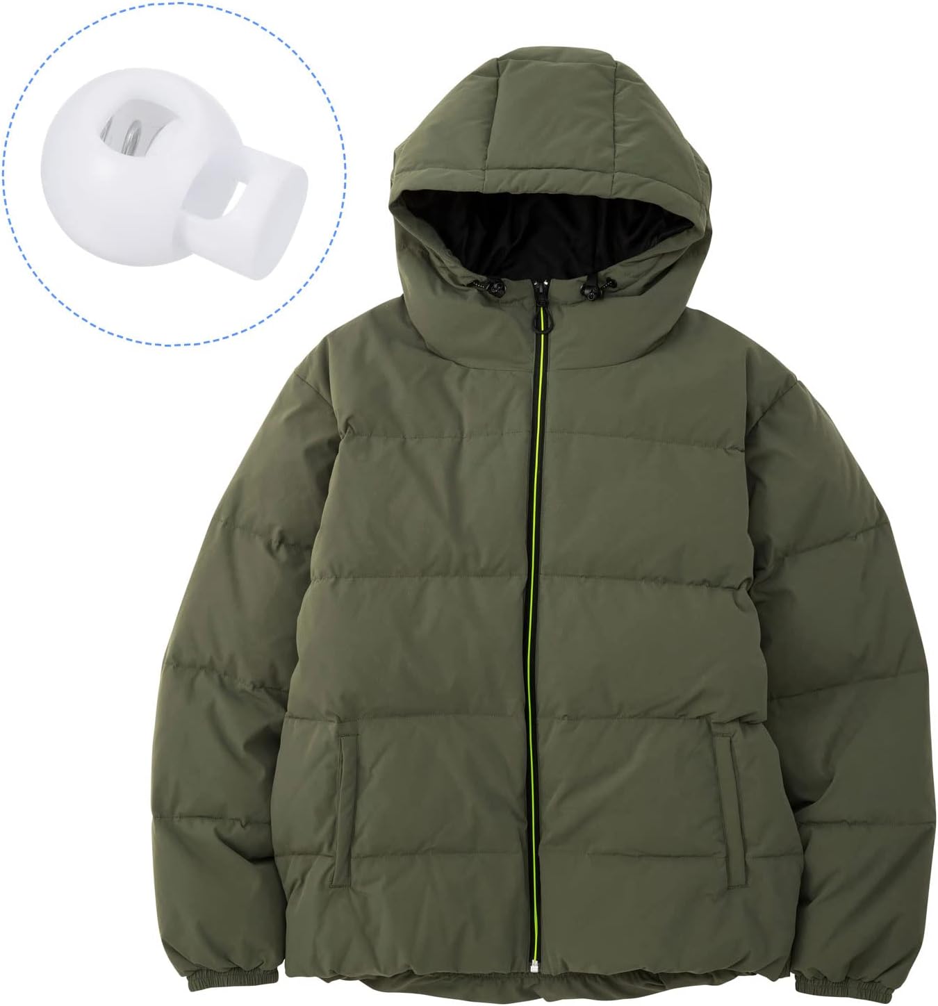 METALLIXITY Plastic Cord Locks (0.22" x 0.16")6pcs, Single Hole Spring Stopper Fastener Slider Toggles End for Drawstring Backpack Clothing Shoelaces, White - Image 3