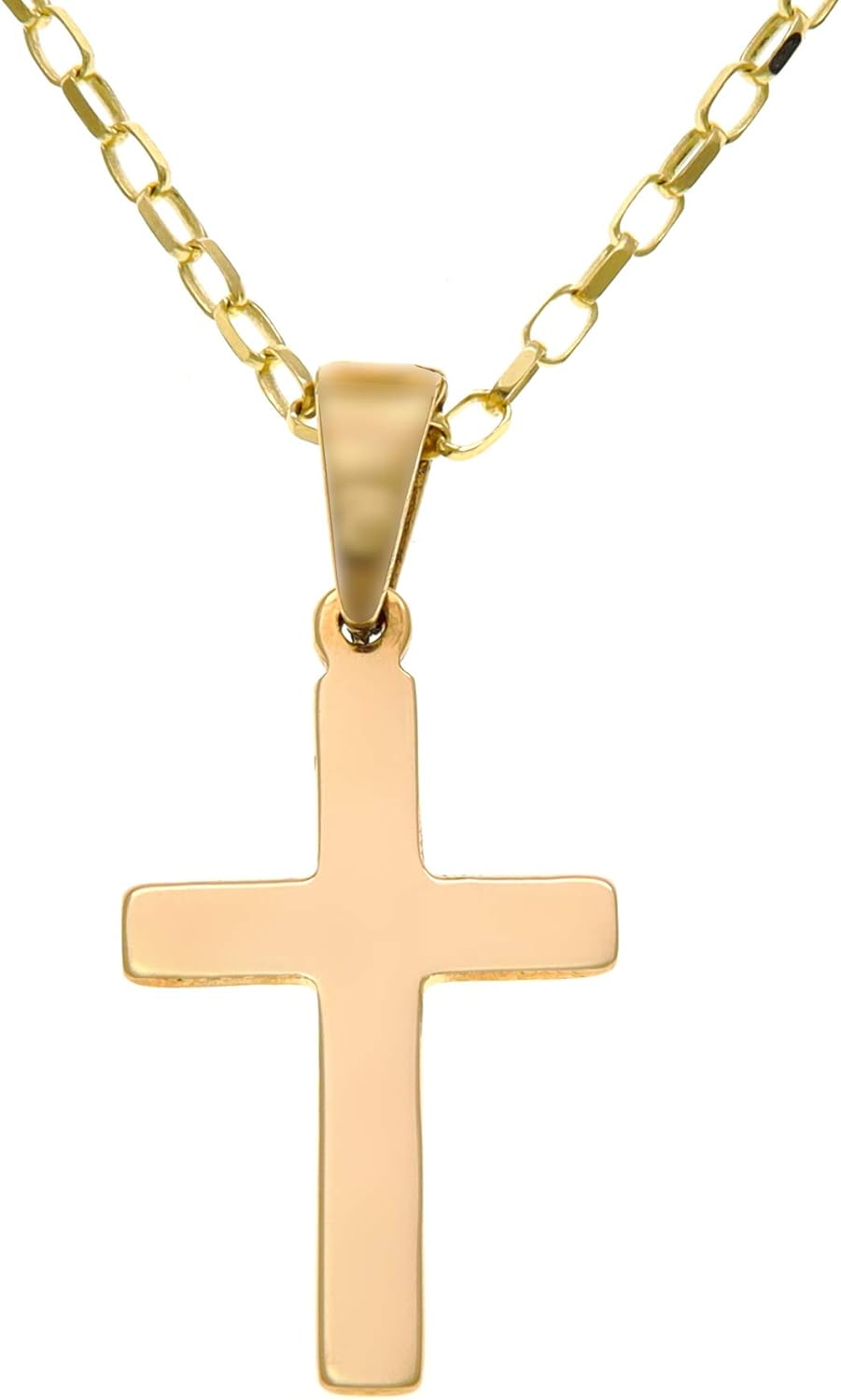 Alexander Castle Plain Solid 9ct Gold Cross Necklace for Women Gold