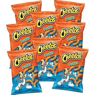CHEETOS Puffs Cheese Flavored Snacks, 1.375 ounce bags pack of 8