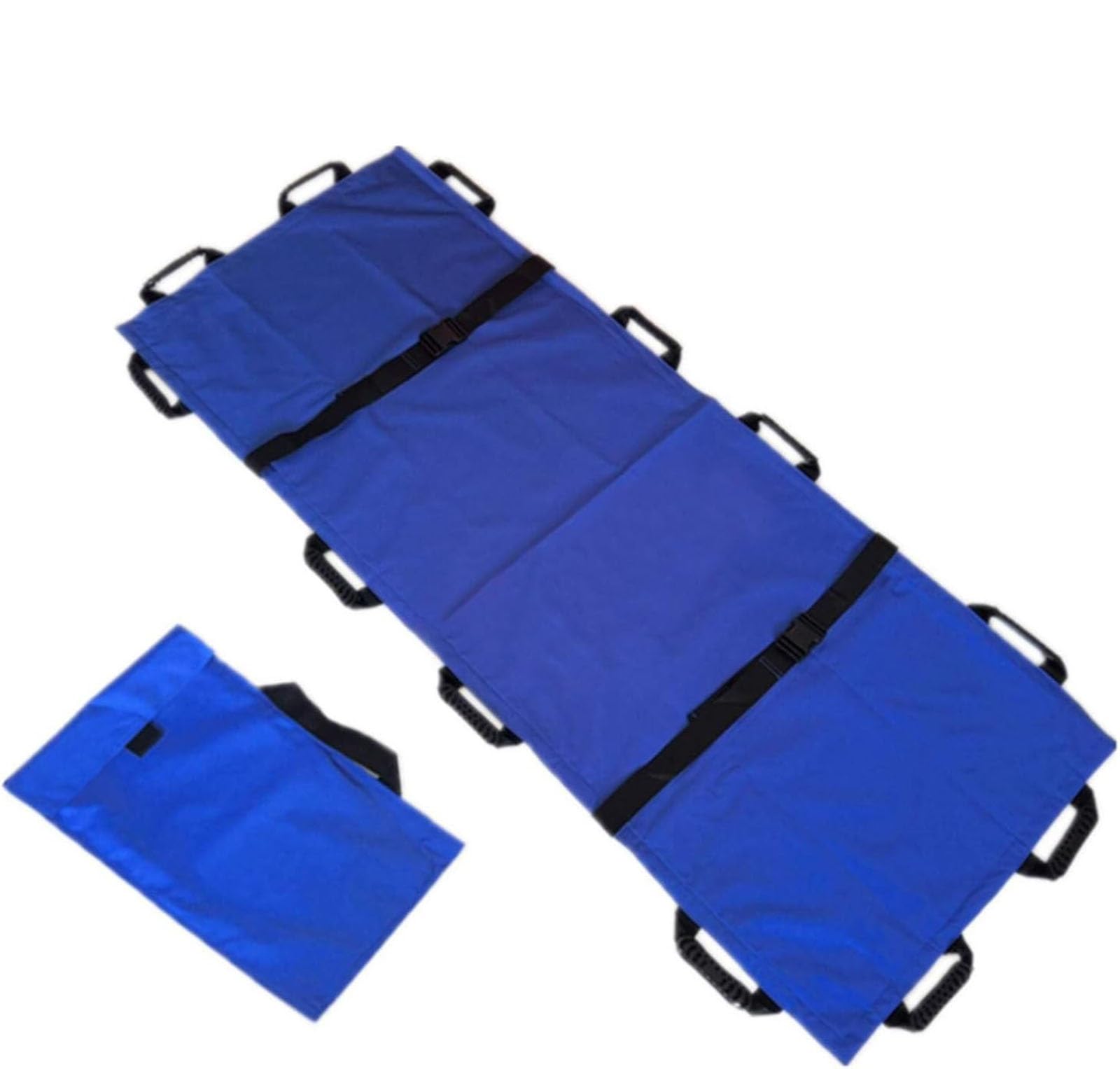 SWENEEN Foldable Stretcher,Portable Soft 12Handles Oxford Cloth Household Emergency Rescue Back Stretcher Foldable Patient Mover Rescue Transport Travel Size Roll Stretcher For H,C