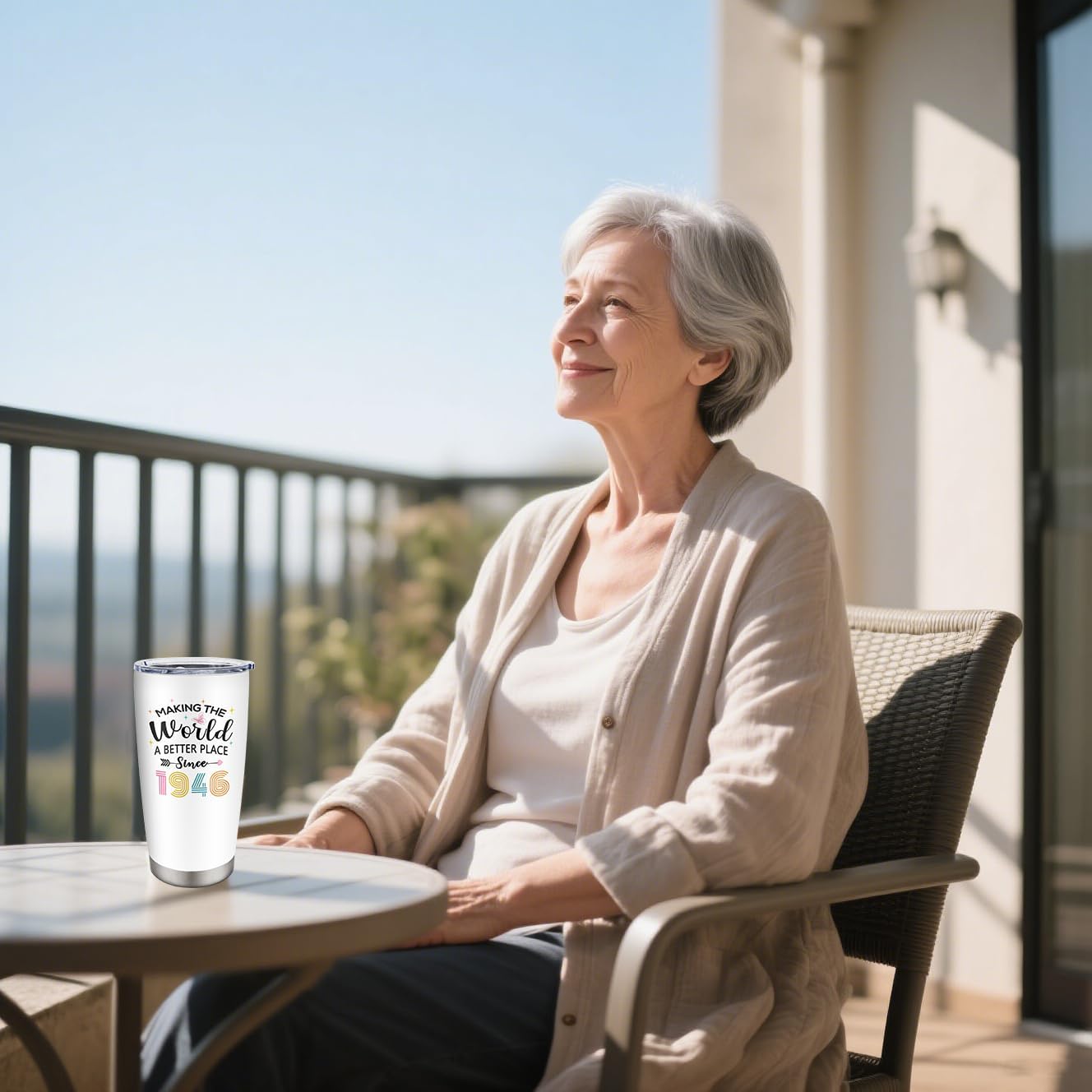 80th Birthday Gifts for Women Tumbler 20OZ 1PC, 80 Year Old Birthday Gift Decorations, 80-Year-Old Present for Woman, Happy Eighty Years Old Party Decor Ideas for Her Female Mom Sister Grandma - Image 2