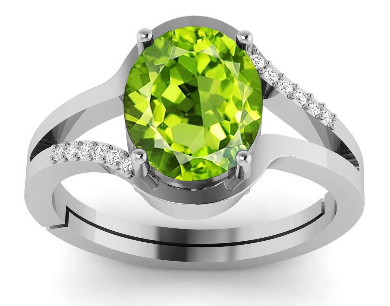 LMDLACHAMA 4.25 Ratti 3.00 Carat Natural Peridot Gemstone Silver Plated Adjustable Ring for Men and Womens (B09Z6VMM58) Amazon Price History, Amazon Price Tracker