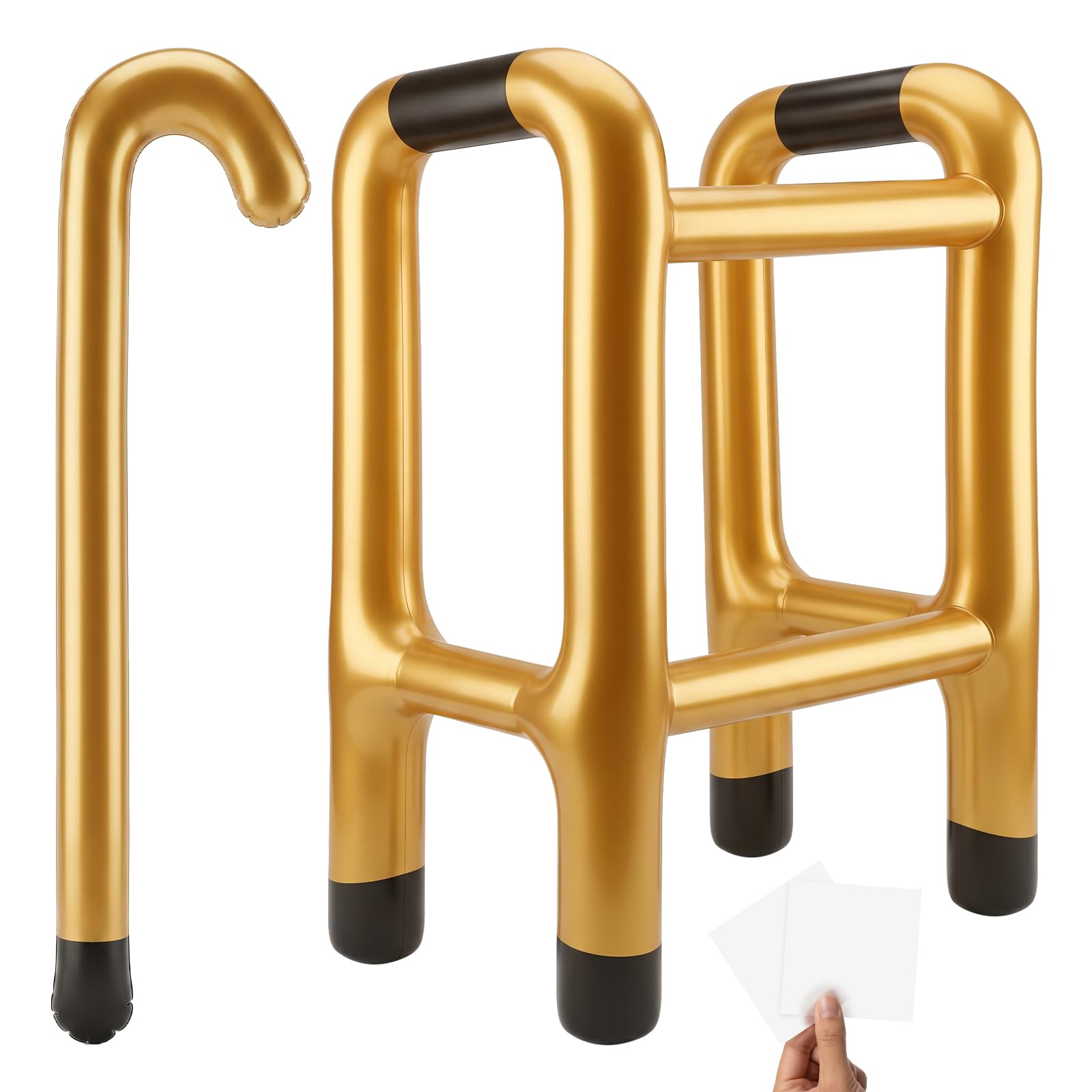 Inflatable Zimmer Frame and Walking Stick Blow Up Birthday Gifts for Men