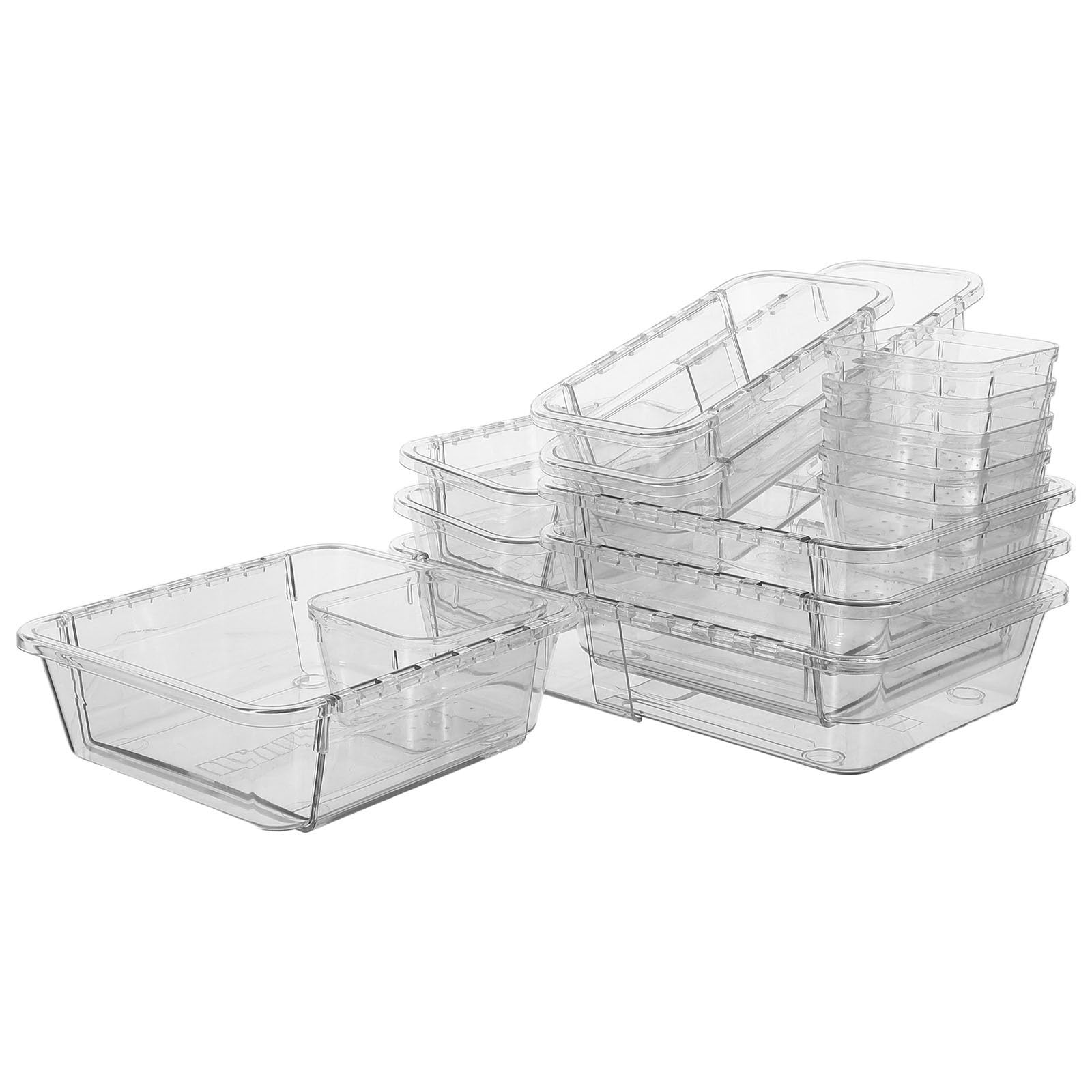 SHINEOFI 14 Piezas Organizador Transparente de Cajones Expandible y