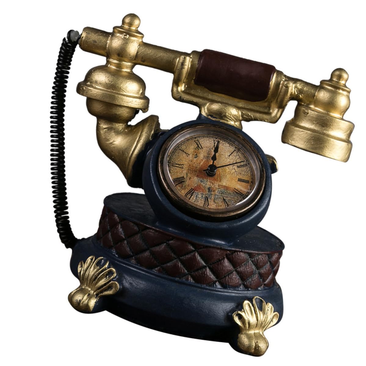 Horloge résine vintage téléphone or accessoire photo original à offrir