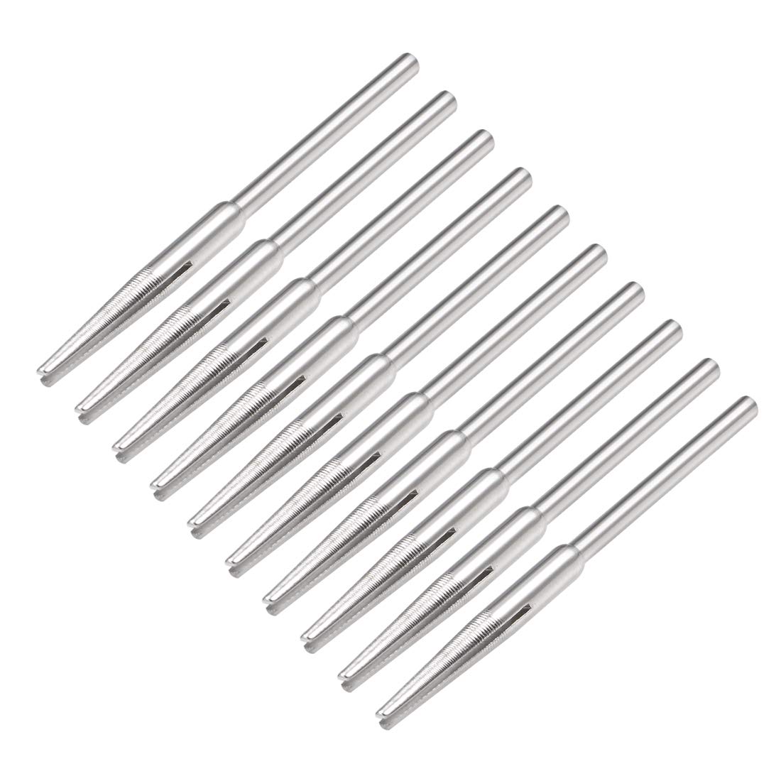 uxcell 2.35mm Shank Split Mandrel Tapered Sandpaper Holder for Abrasive Sanding Disc 5 Pcs