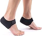 Plantar Fasciitis Heel Cups for Pain 【Updated Version】 Protectors Sleeves Pads, Support Pain, Spur, Cracked Heels Women and Men Black, W 8-12 M 7-11