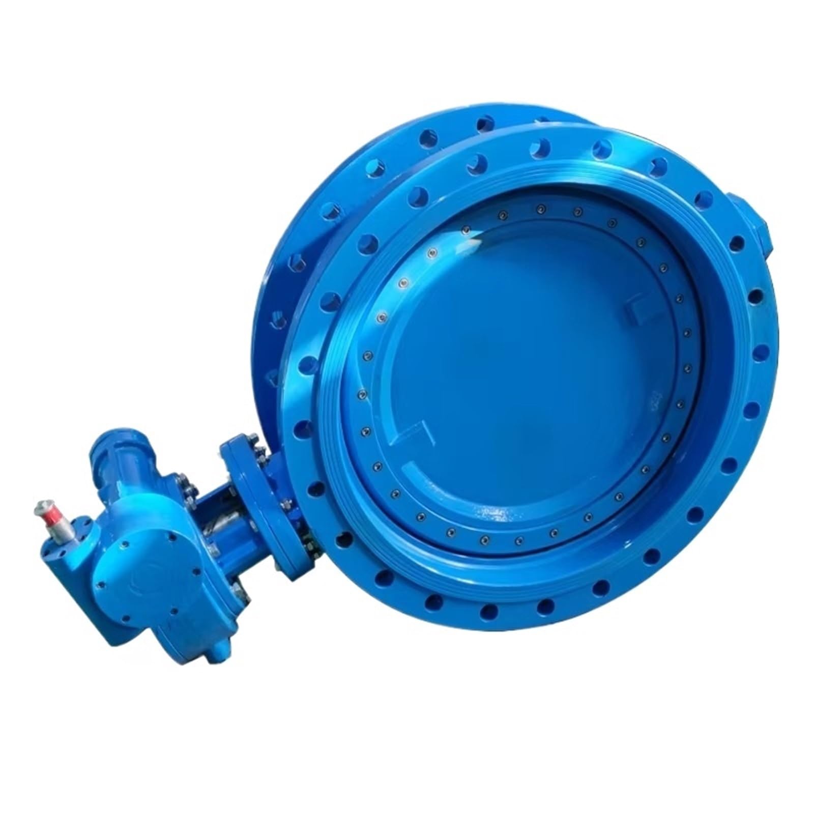 Qvctadpc Casting Dn200-Dn2000 8"-48" Flanged Double Eccentric Butterfly Valve With Epdm Seal En593 & En1092 Standards Manual Power