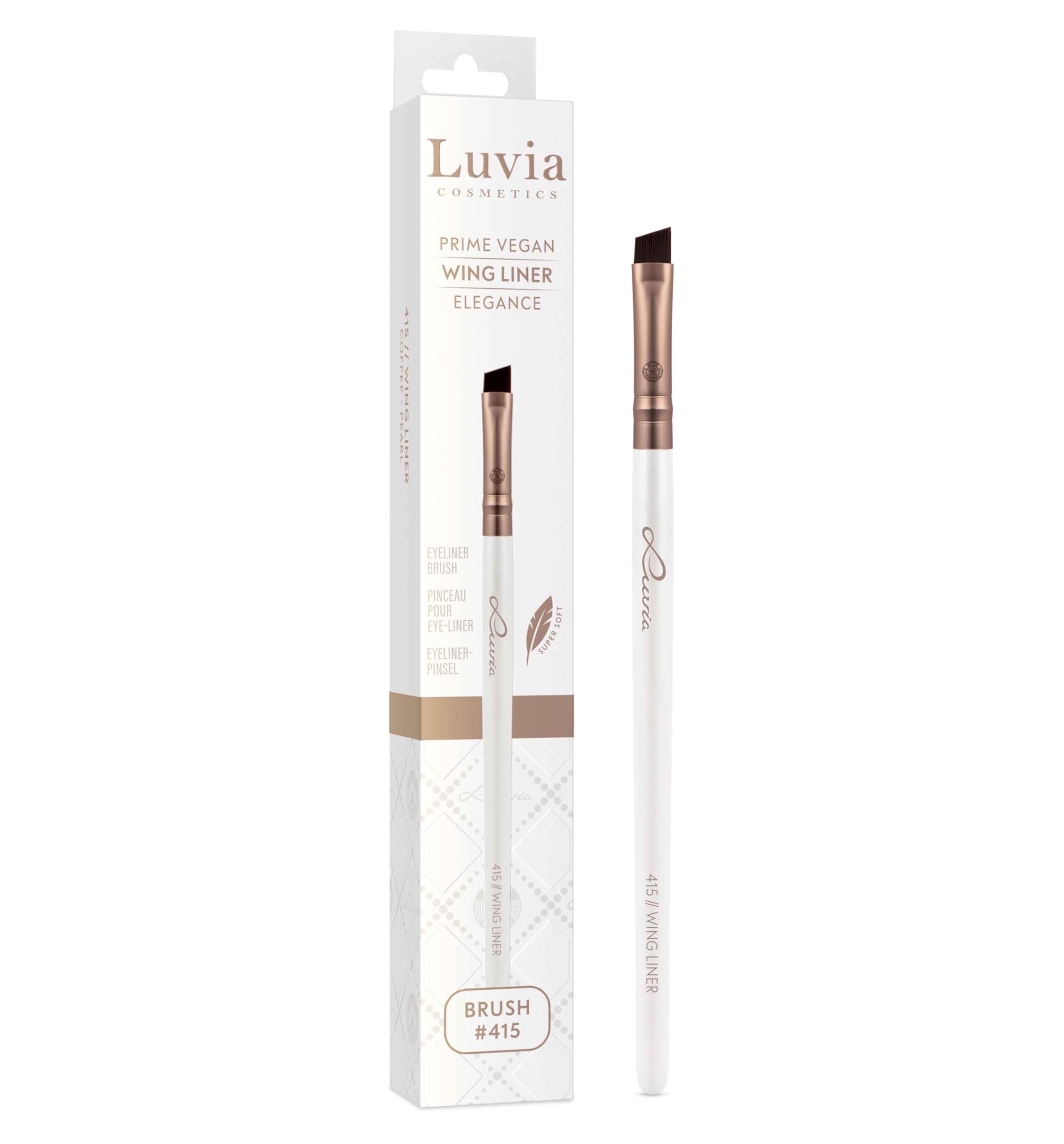 Luvia Professional Makeup Brush, Eyeliner Make-Up Brush, Eyeliner Brush, Eye Brush, Flat Angled Brush, Vegan Cosmetic Brush, 415 // Wing Liner - Elegance