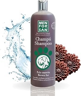 MENFORSAN Champú perros pelo marrón 1L, Intensificador del color del perro