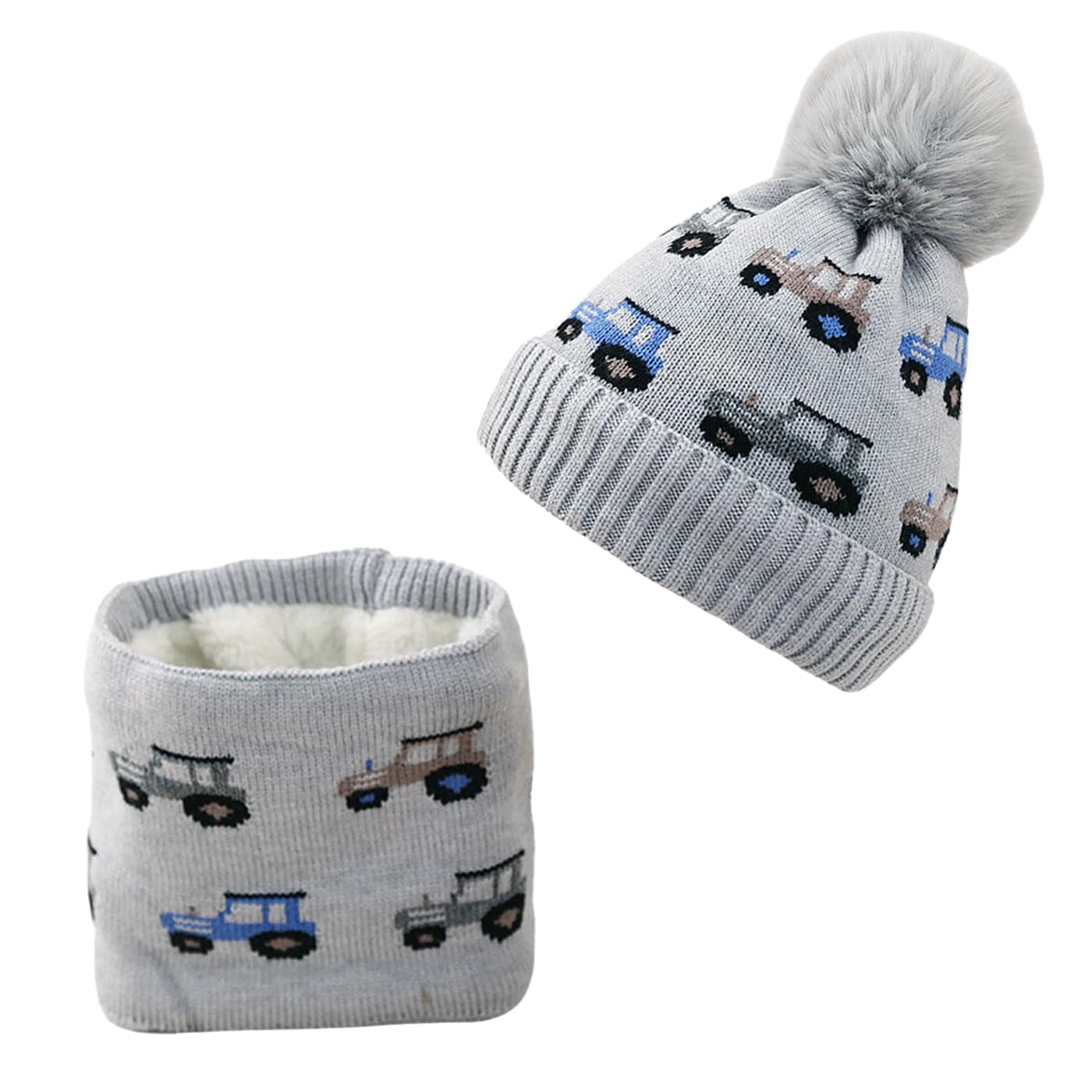 Gorro de punto y bufanda para niños que evita resfriados con su forro térmico polar 6