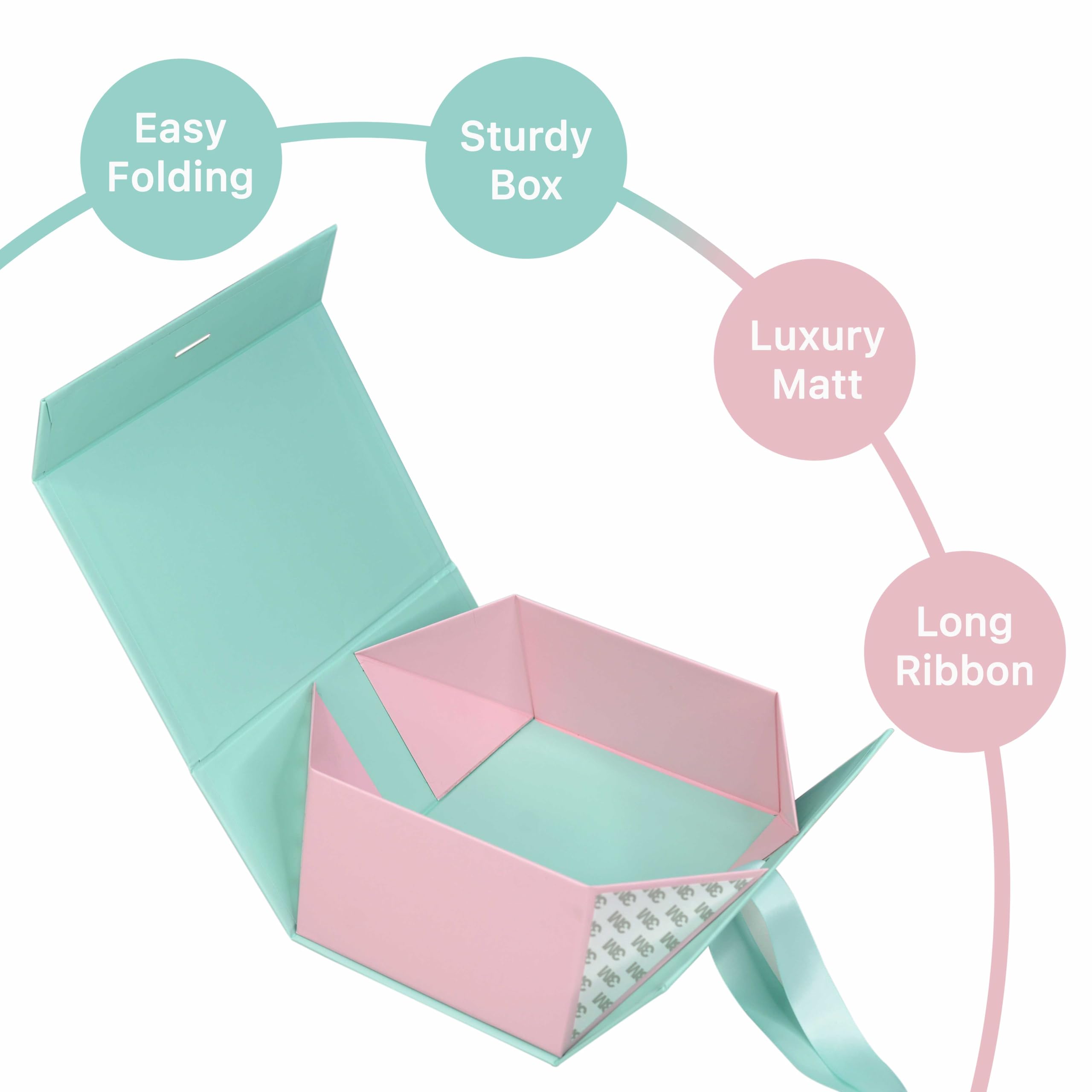 RBS® - Gift Box for Packing (23 x 16 x 10cm) Hamper Boxes for Gift Empty (1 Pack) Box for Gift Packing Holds Upto 5kg Multipurpose Gifting & Gift Packaging Box for Wedding (Tiffany Blue) 2