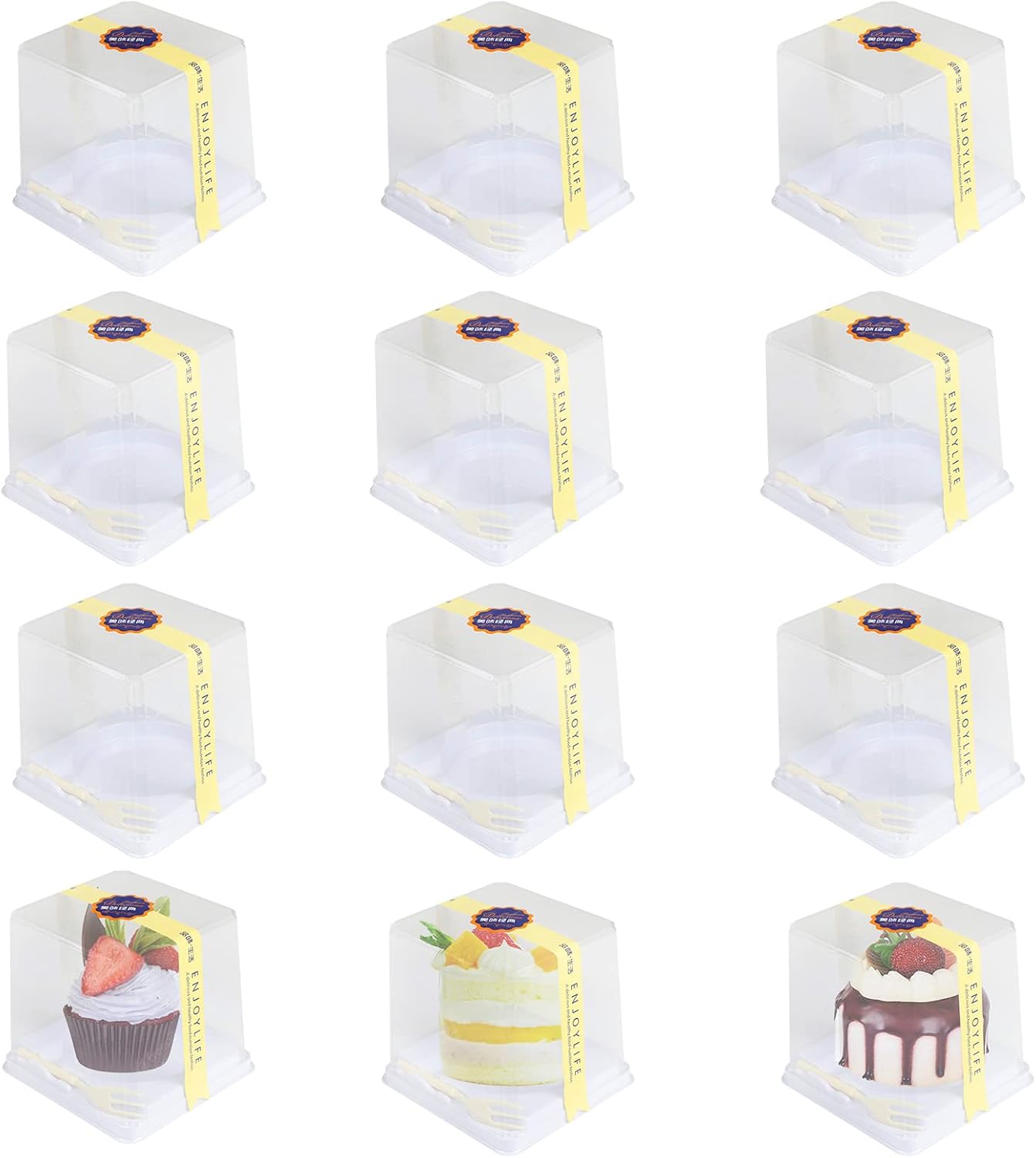Single Cupcake Boxes, 20PCS Cupcake Boxes Individual, Clear Mini Cake