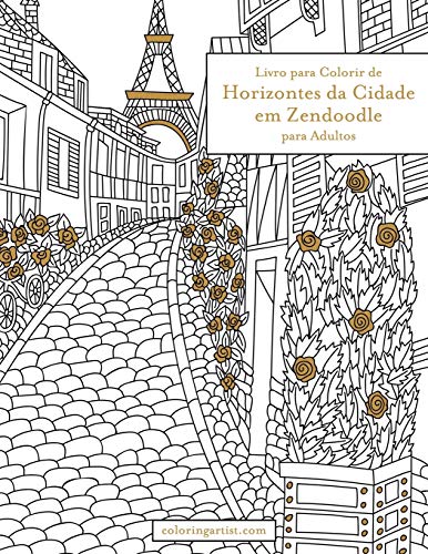 Livro para Colorir de Horizontes da Cidade em Zendoodle para Adultos: 1