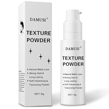DAMUSI Hair Texture Powder Spray - Lightweight Volumizing and Texturizing Powder for Men & Women, Matte Finish Natural Look Mattifying Hair Volume Styling Powder All-Day Hold