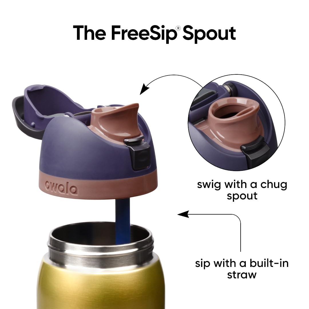 Owala FreeSip Stainless Steel Water Bottle 32 oz Bold Move view 2