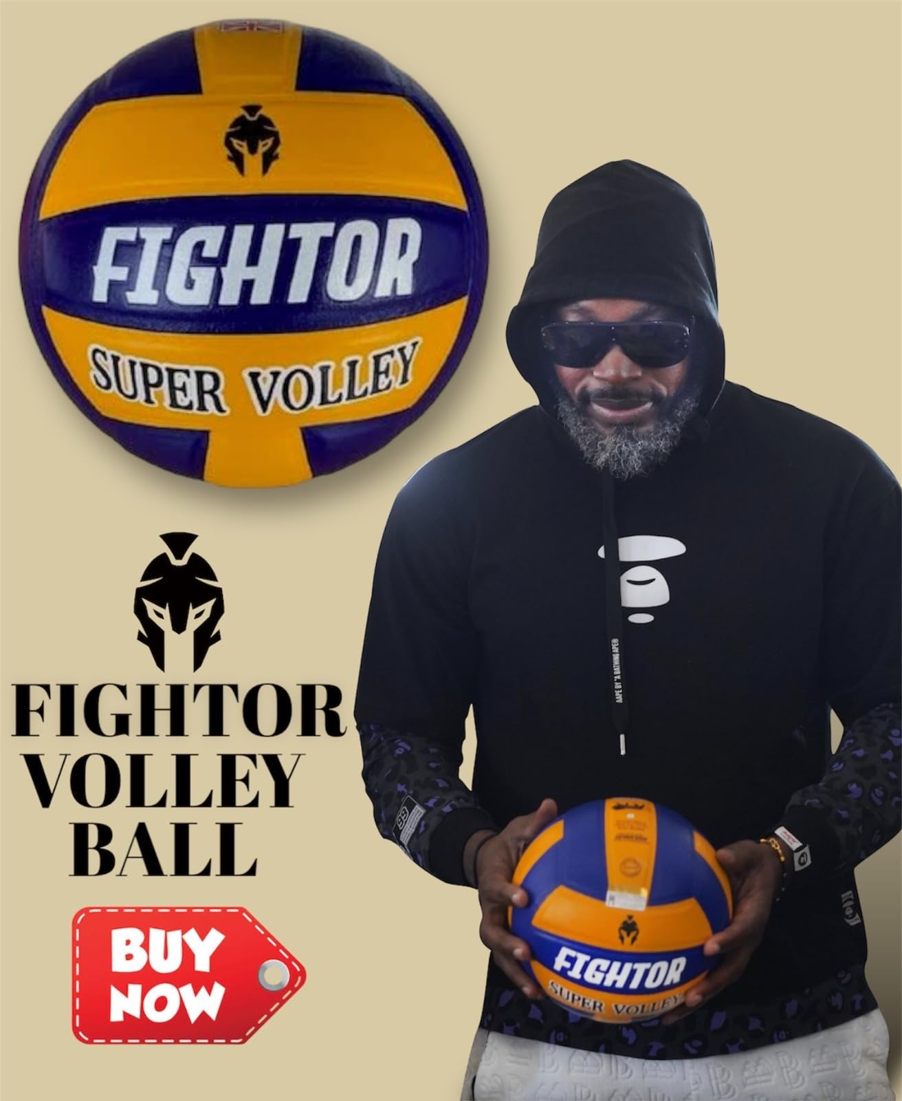 Fightor Super Volley (Pu Leather Pasted) Volleyball for Youth, Adult, Size 4, Durable, 18 Panel (Yellow and Blue) Lightweight Waterproof, (Best for Training, Match, Practice) for All Seasons (B0D5M42JCV) Amazon Price History, Amazon Price Tracker