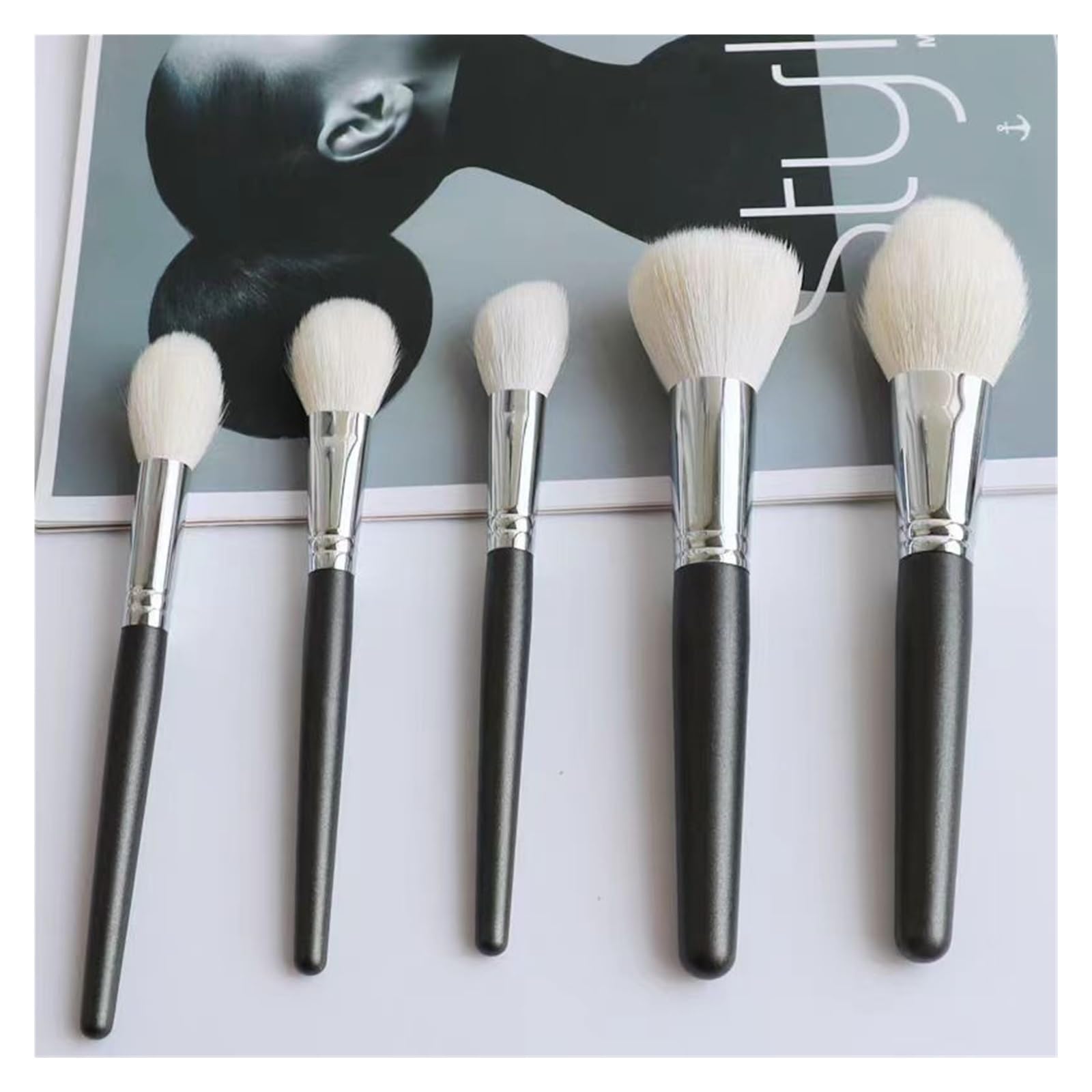 Brochas de Maquillaje Profesional Pincel de Maquillaje Hecho a Mano 14 Piezas Suave Cabra Pelo Polvo Contorno Blush Sombra Sombra Cepillo Maquillaje Pincel Brochas de Maquillaje Profesional