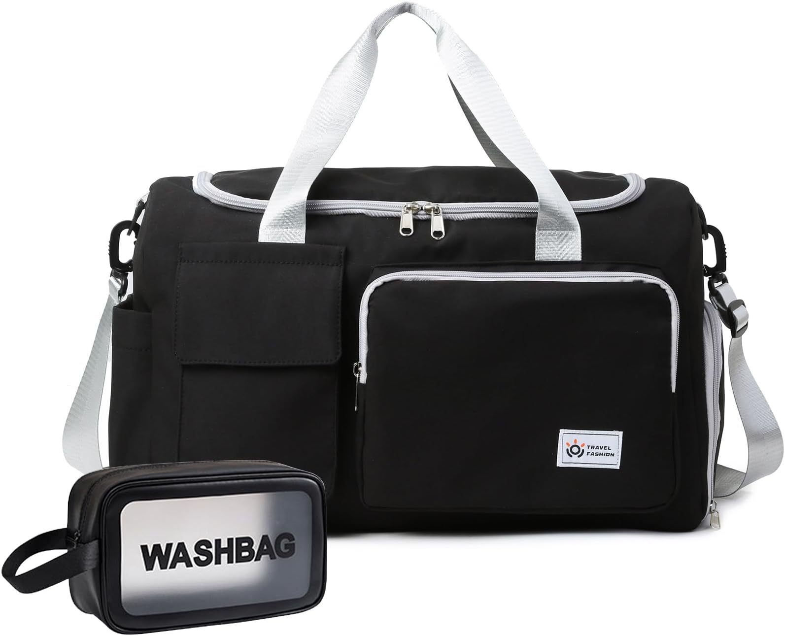 Small Gym Bag for Women, Travel Duffle Bag Carry On Weekender Bag with Shoe Compartment