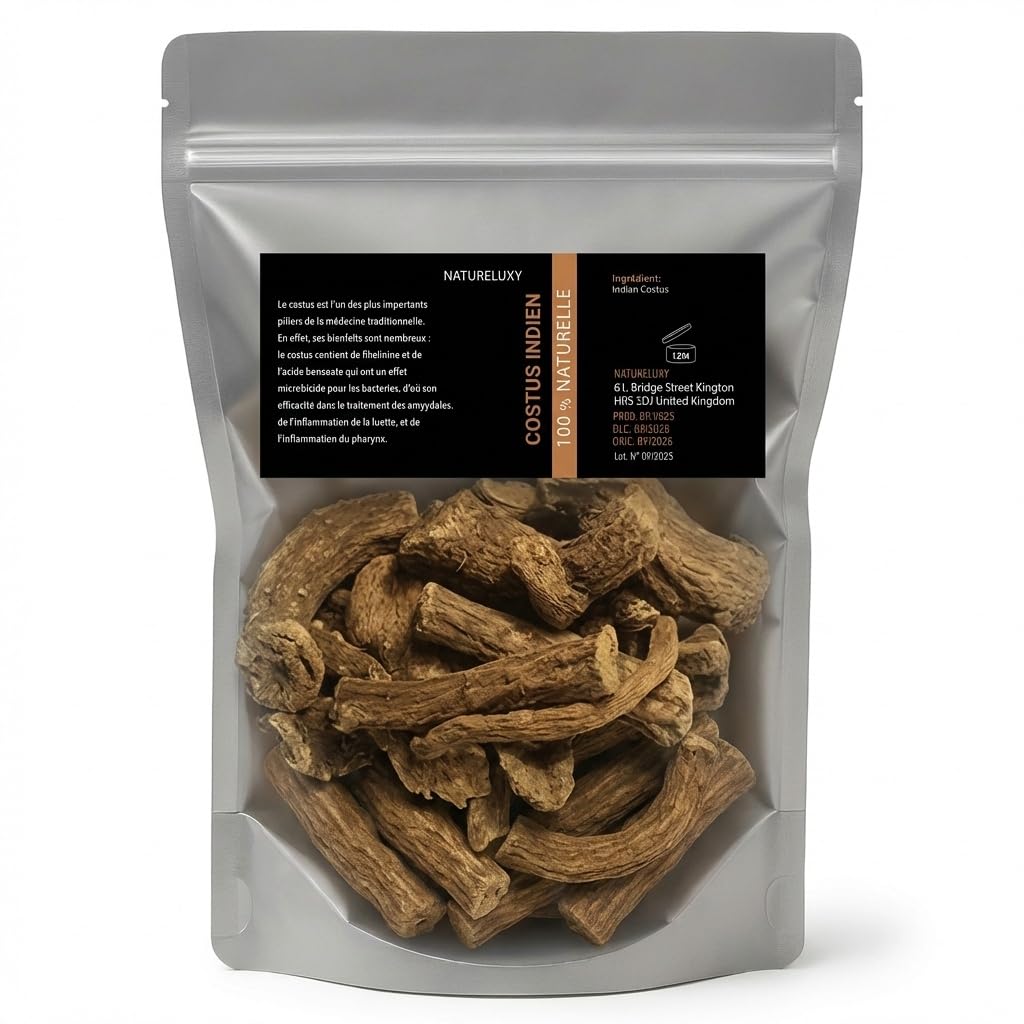 Costus Indien Brut 400g – Racine Naturelle Authentique | Produit 100% Pur & de Qualité Supérieure | Usage Traditionnel & Cosmétique – Natureluxy