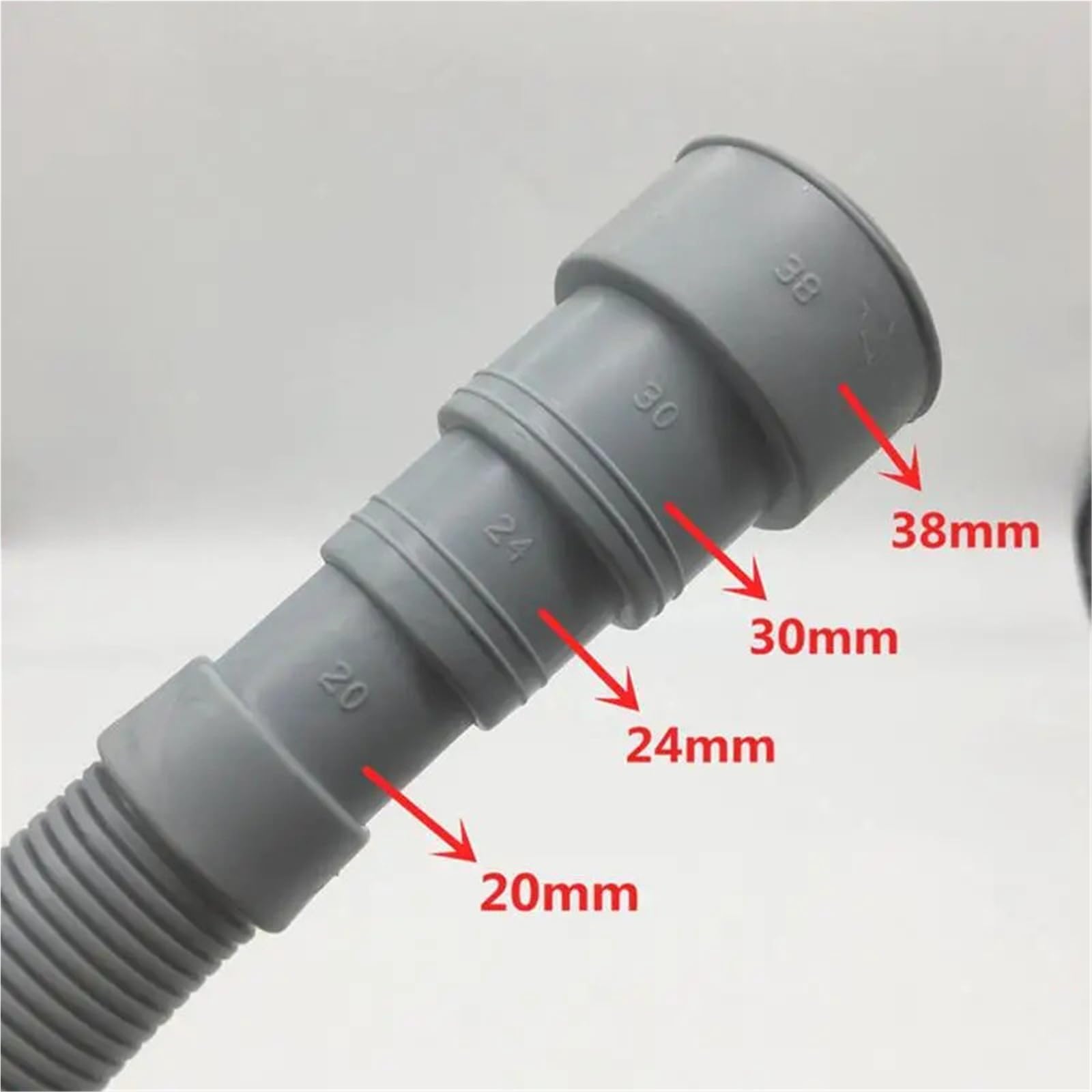 Kit tubo di scarico lavatrice, 10 ft, 20/24/30/38 mm, per scarico lavatrice