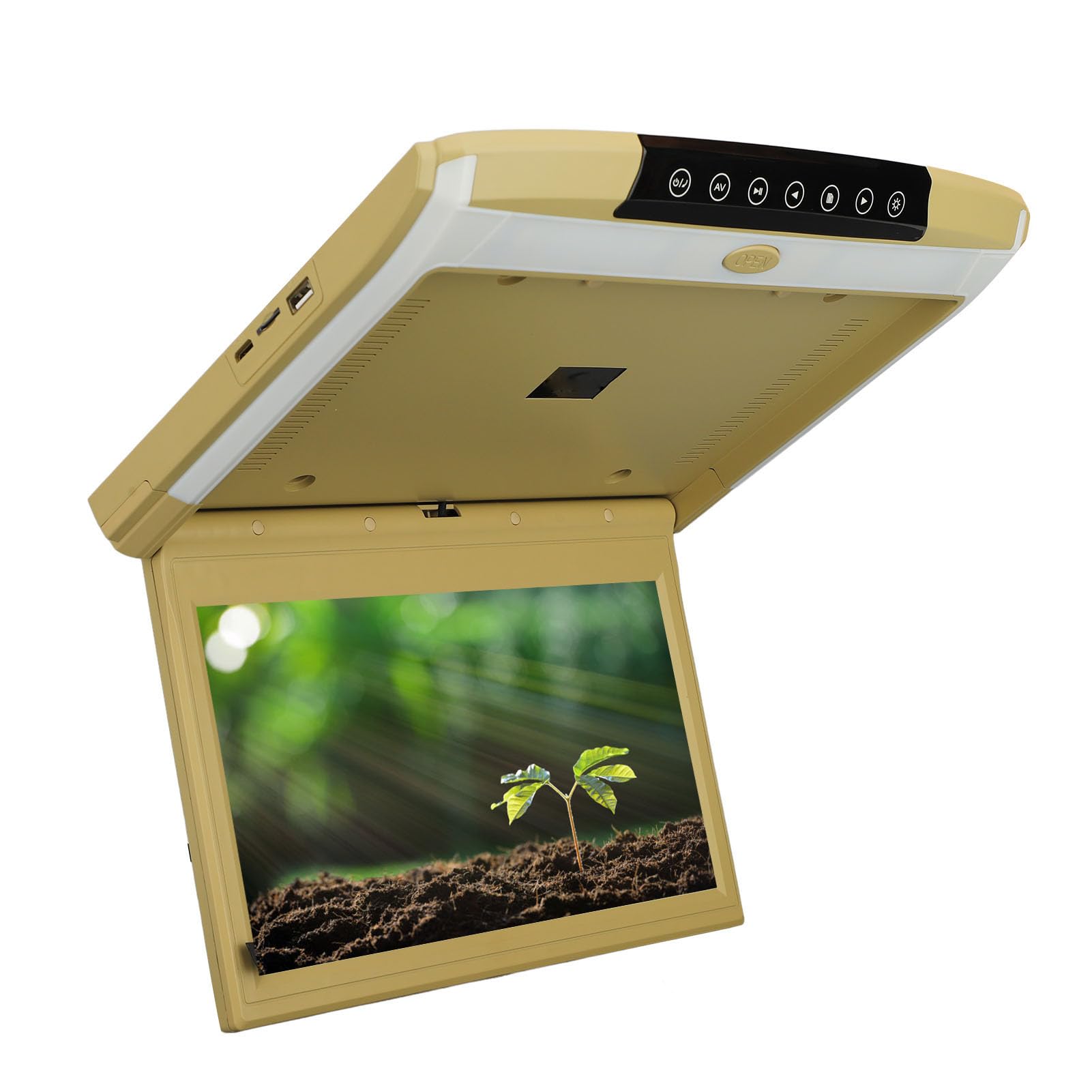 FTVOGUE Monitor de Techo de Coche Ultrafino de 11,6 Pulgadas con Interfaz de Pantalla USB SD HD, Entrada y Salida de Vídeo Dual, Reproducción de Vídeo Multiformato