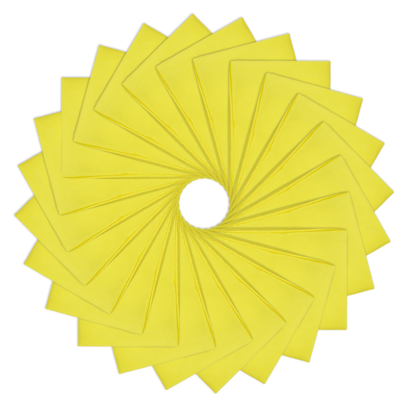 PATIKIL Bandane grandi in tinta unita, 53,3 x 53,3 cm, confezione da 24, bandane multifunzionali, per donne e uomini, giallo