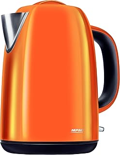 MPM MCZ-55 czajnik elektryczny ze stali nierdzewnej, 1,7 litra, 2100 W, nie zawiera BPA, bordowy