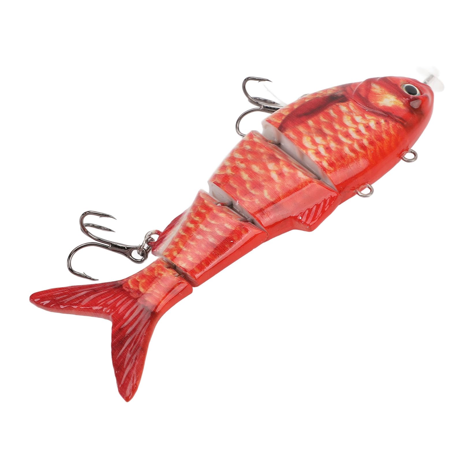 CHICIRIS Esca da Pesca Elettrica, Esca Robotica Ricaricabile USB Multi Snodata con Luce LED e Programma di Nuoto dei Pesci Simulato, per la Pesca D'Acqua Dolce
