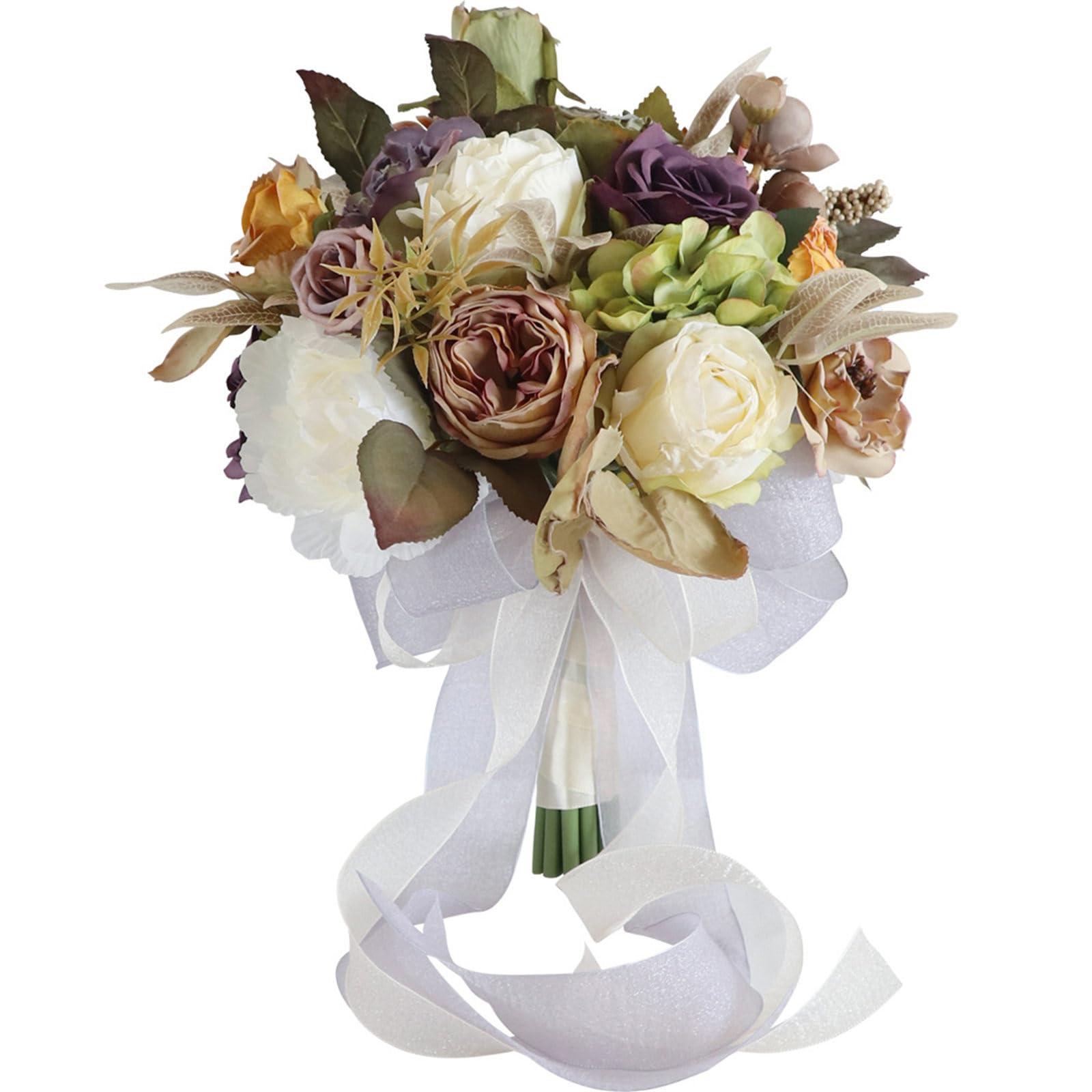 HDOYTXXM Champagne Silk Rose Flower Bridal Bouquet Wedding Ceremony Artificial Flowers Wedding Bouquet