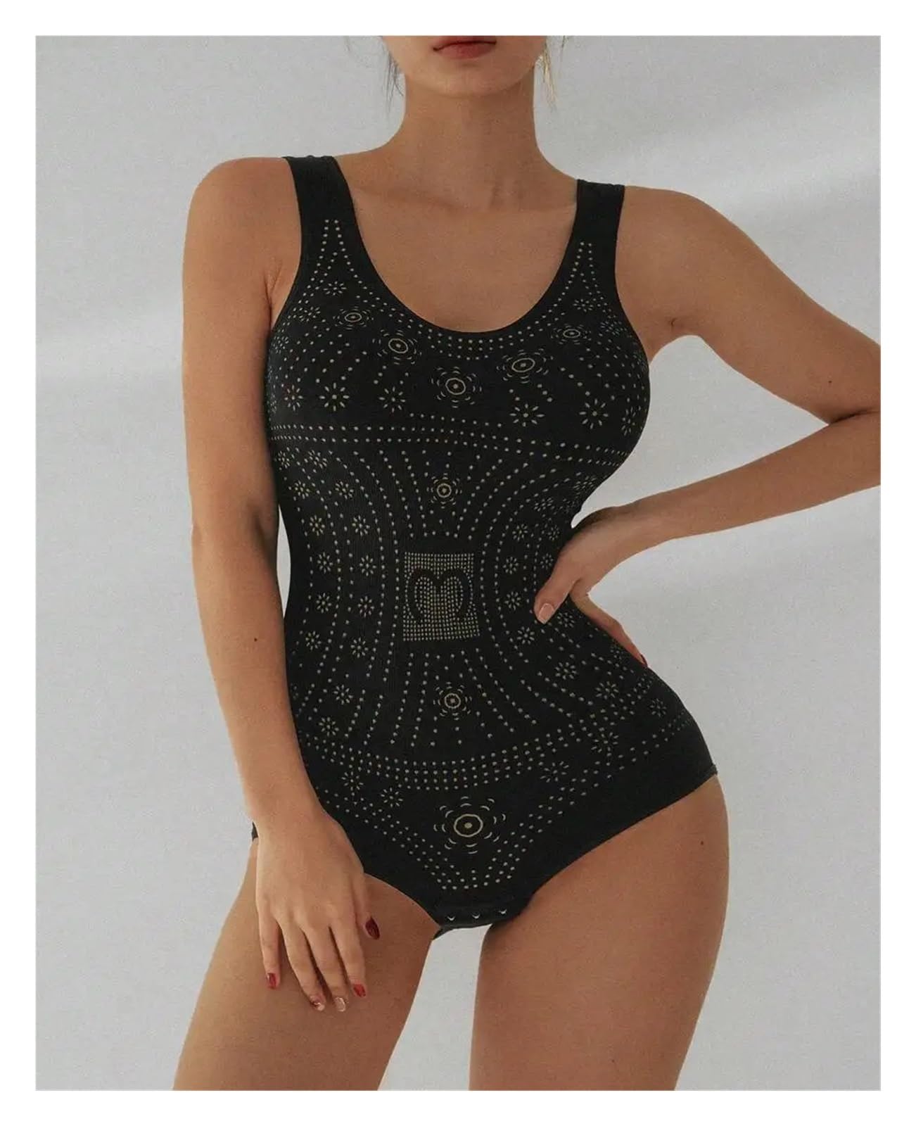 Faja Moldeadora de Talla Grande para Mujer, Body con Entrepierna Abierta, Ropa Interior Adelgazante Estampada, corsé Moldeador posparto sin Costuras, Talla 5XL (XSS)