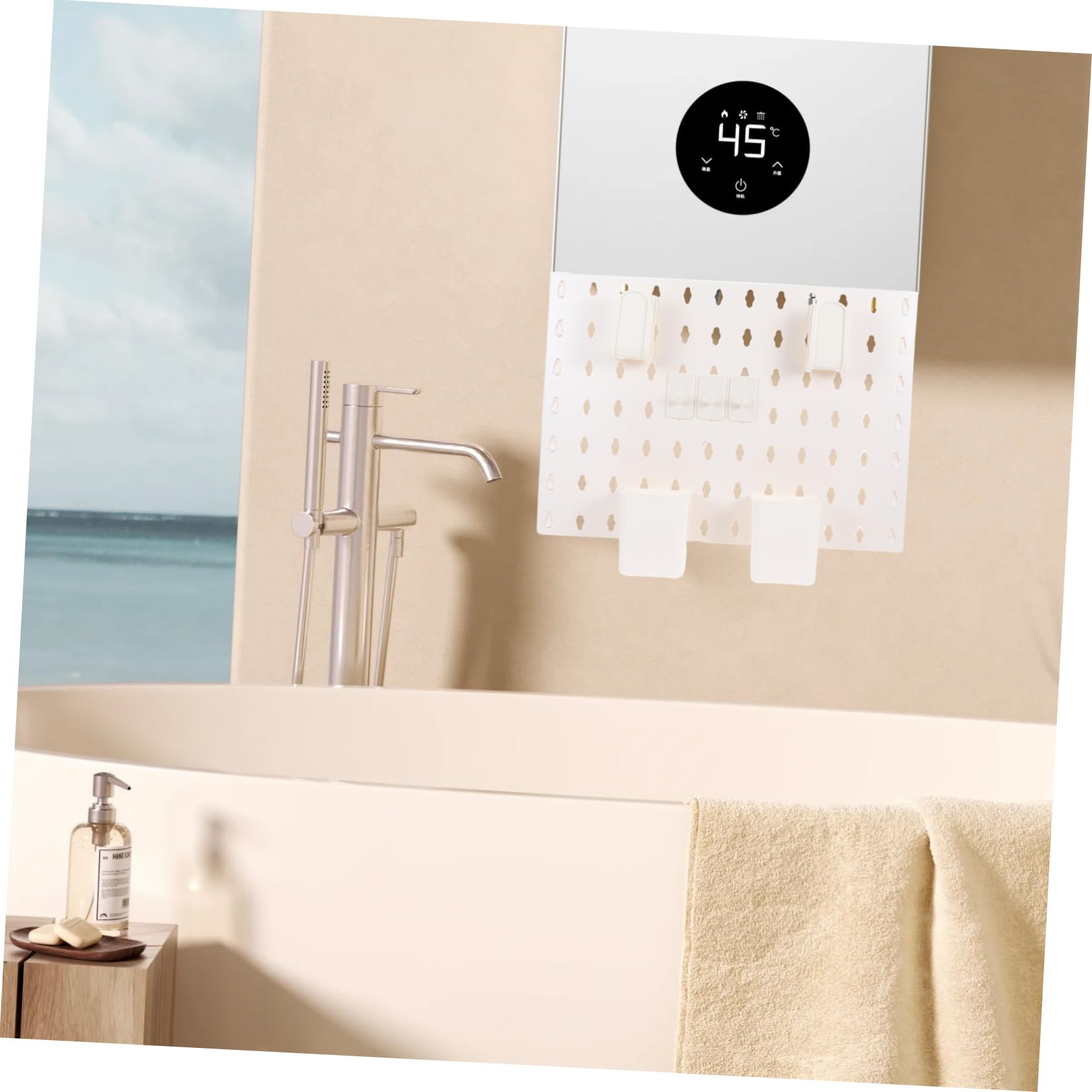 Pannello Forato Piccolo da Parete in Plastica Bianco