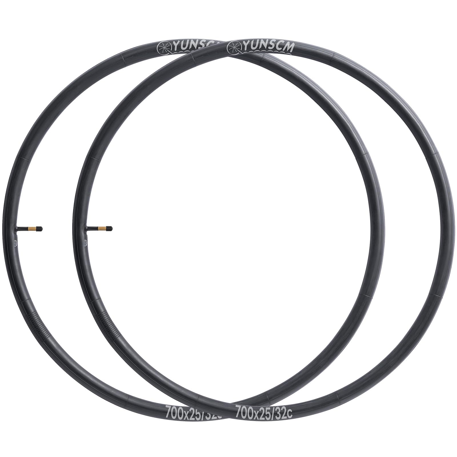 700C Bike Tubes 700x25C/28C/30C/32C AV48mm Schrader Valve Premium Butyl Rubber 700C Bicycle Tubes Compatible with 700 x 25C 700x26C 700x28C 700x30C 700x32C Bike Tire Tubes 2-Pcs