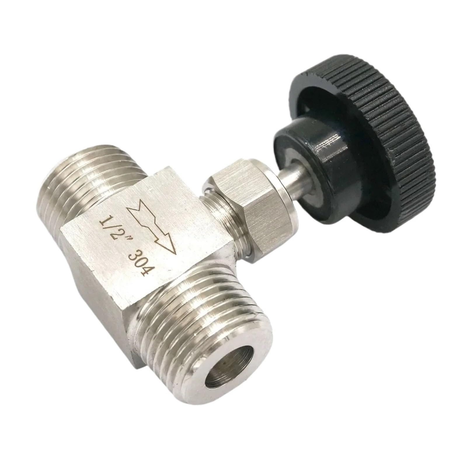 Zawór iglicowy Żuraw 0.3 cm 0.6 cm 1 cm 1.3 cm BSPT NPT Męski 304 Zawór odcinający ze stali nierdzewnej 900 psi 1 szt