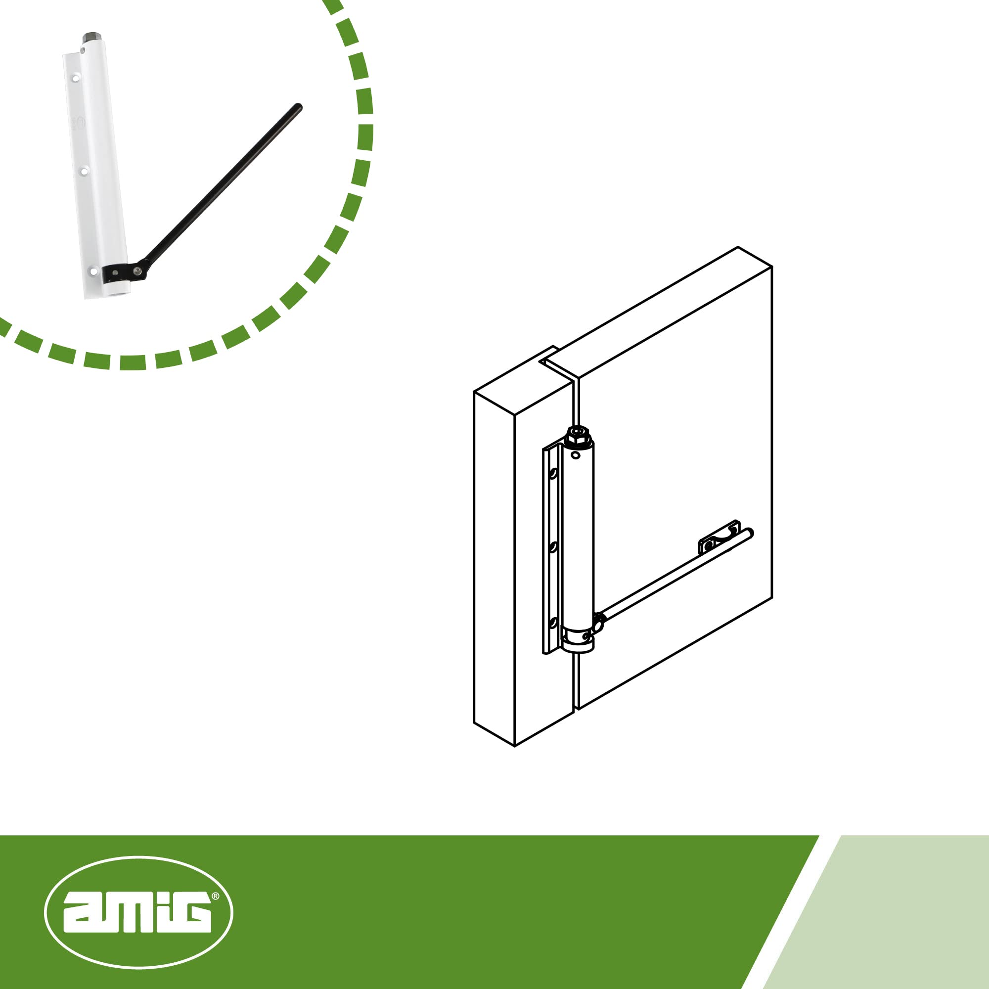 Amig Spring Bolt 200 Aluminium White, 190 x 180 mm - Image 4