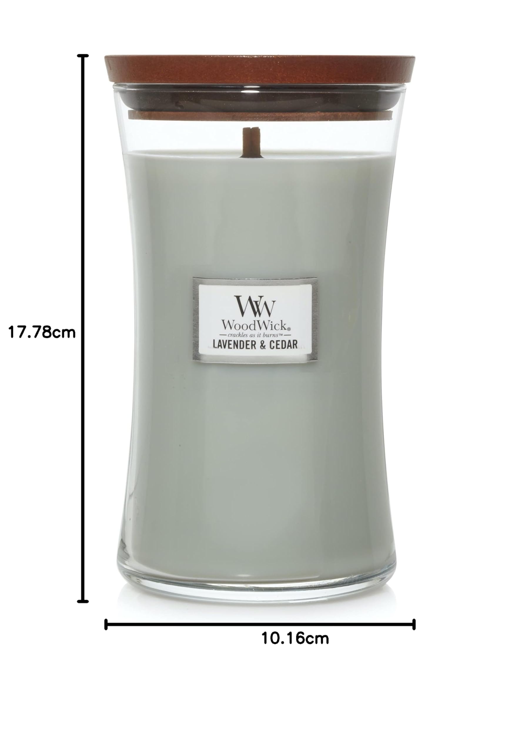 WoodWick Bougie en pot 1666272, gris clair.