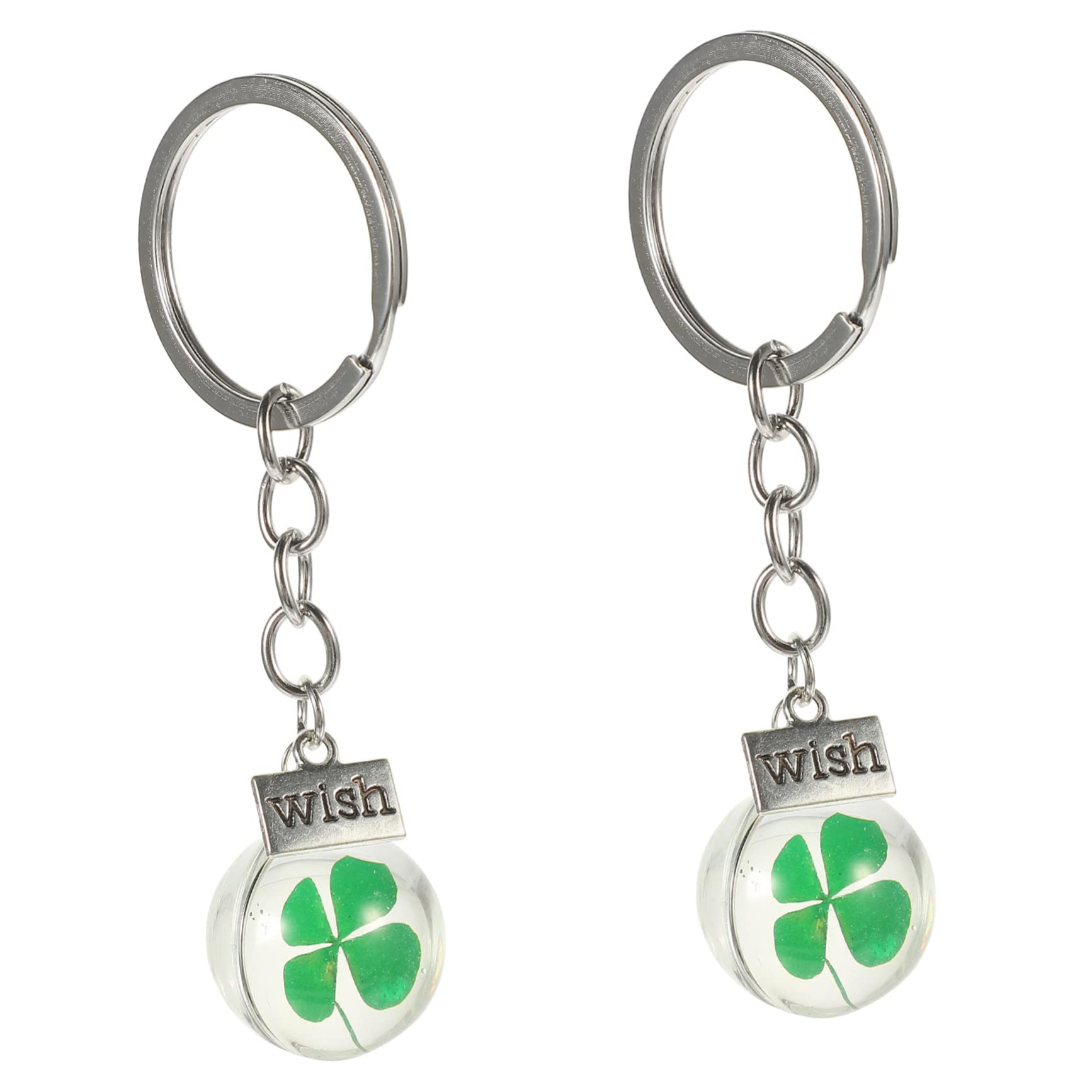 Amazon.co.jp: [Lurrose] 2個 四つ葉のクローバーのキーホルダー 四つ  