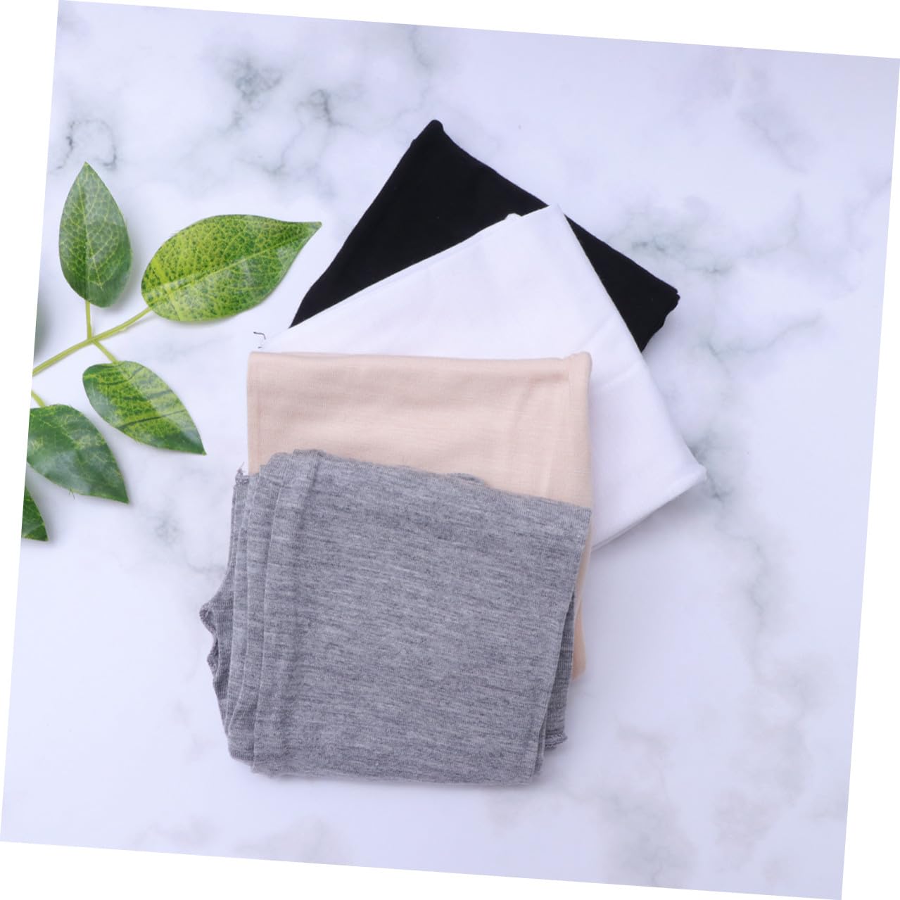 DOITOOL 4 Paia Guanti Lunghi Protezione Solare in Cotone, Guanti Mezze Dita Anti-uv per Ciclismo e Sport All’aperto, Bracciolo Elastico, Traspiranti, Colori Nero Bianco Grigio