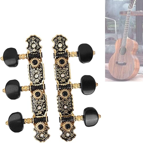 Miniatura 6 de Clavijas de afinación de guitarra acústica, repuesto 3L3R, afinadores rápidos y precisos con material anti para guitarras clásicas